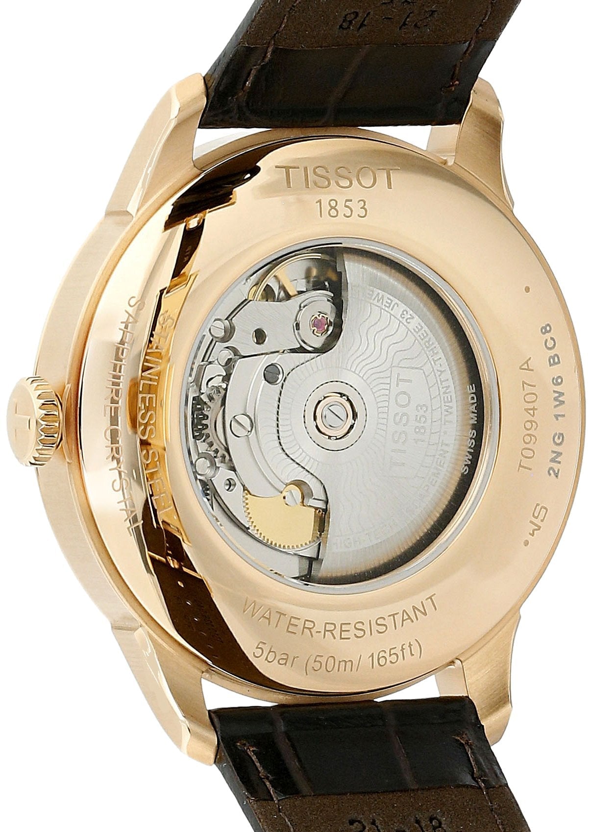  Shop Authentic Tissot Chemin Des Tourelles Powermatic 80 Silver Dial Brown Leather Strap Watch For Men - T099.407.36.037.00 - Luxxuri