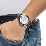  Shop Authentic Hugo Boss Ikon White Dial Brown Leather Strap Watch for Men - 1513175 - Luxxuri