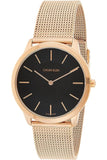  Shop Authentic Calvin Klein Minimal Black Dial Rose Gold Mesh Bracelet Watch for Men - K3M22621 - Luxxuri
