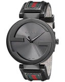  Shop Authentic Gucci Interlocking G XL Black Dial Red & Green Leather Strap Watch For Men - YA133206 - Luxxuri