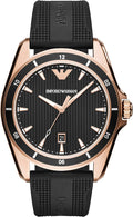  Shop Authentic Emporio Armani Sport Quartz Black Dial Black Rubber Strap Watch For Men - AR11101 - Luxxuri