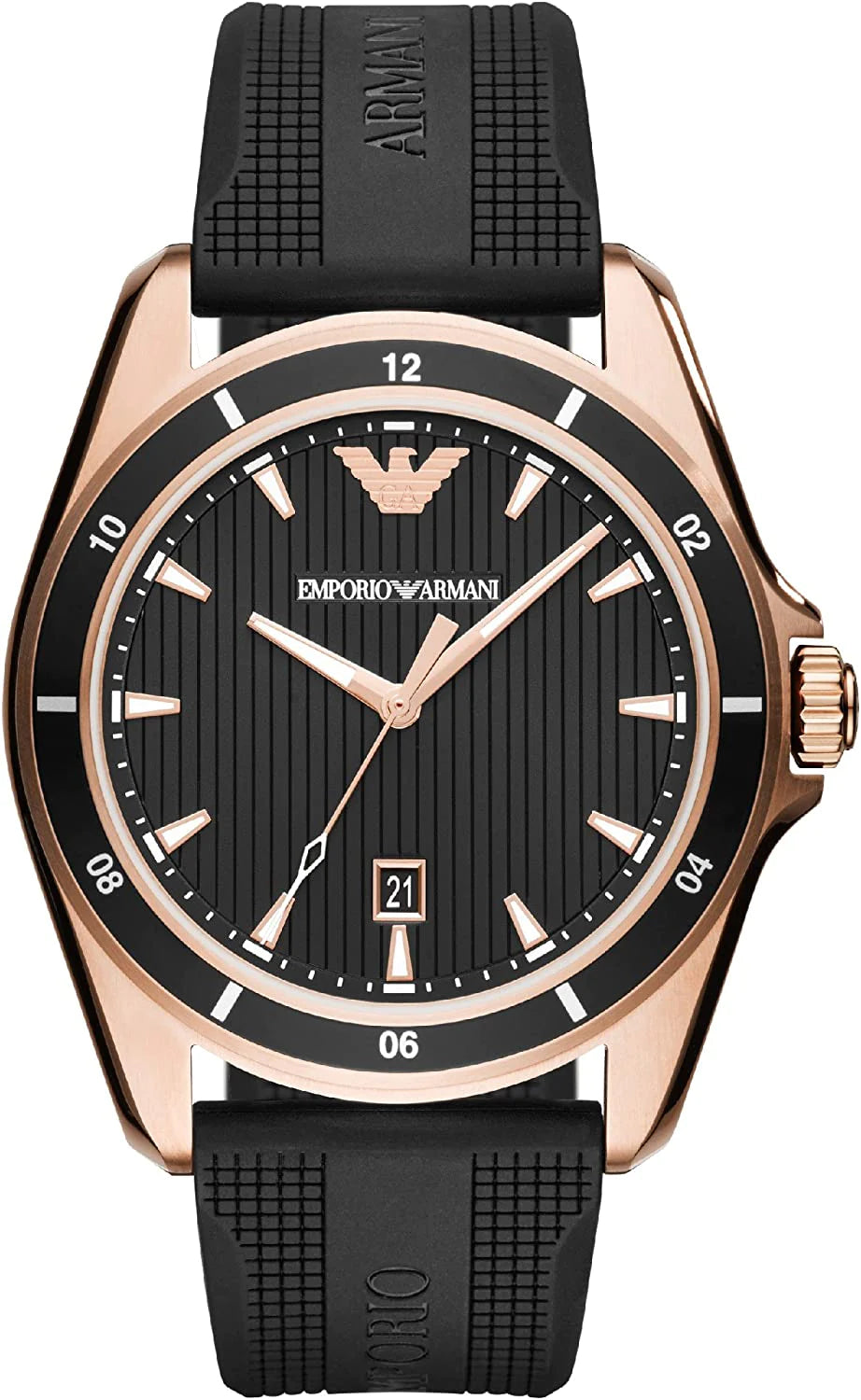  Shop Authentic Emporio Armani Sport Quartz Black Dial Black Rubber Strap Watch For Men - AR11101 - Luxxuri