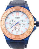  Shop Authentic Guess Force Multi Function White Dial Blue Leather Strap Watch For Men - W0674G7 - Luxxuri