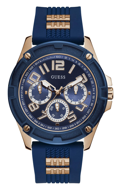  Shop Authentic Guess Delta Blue Dial Blue Silicone Strap Watch for Men - GW0051G3 - Luxxuri