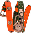  Shop Authentic Versace Medusa Lock Icon Quartz Beige Dial Green Leather Strap Watch for Women - VEDW00519 - Luxxuri