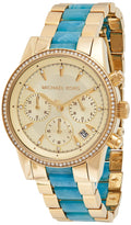  Shop Authentic Michael Kors Ritz Gold Dial Two Tone Steel Strap Watch for Women - MK6328 - Luxxuri
