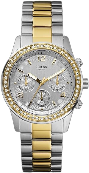  Shop Authentic Guess Mini Spectrum Analog Silver Dial Two Tone Steel Strap Watch For Women - W0122L2 - Luxxuri