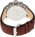  Shop Authentic Tommy Hilfiger Sport Multifunction Blue Dial Brown Leather Strap Watch for Men - 1791137 - Luxxuri