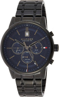  Shop Authentic Tommy Hilfiger Kyle Quartz Blue Dial Black Steel Strap Watch for Men - 1791633 - Luxxuri