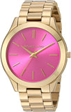  Shop Authentic Michael Kors Slim Runway Pink Dial Rose Gold Steel Strap Watch for Women - MK3264 - Luxxuri