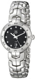  Shop Authentic Tag Heuer Link Quartz Diamonds Black Dial Silver Steel Strap Watch for Women - WAT1410.BA0954 - Luxxuri