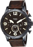  Shop Authentic Fossil Nate Chronograph Brown Dial Brown Leather Strap Watch for Men - JR1487 - Luxxuri