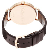  Shop Authentic Calvin Klein Even Silver Dial Brown Leather Strap Watch for Men - K7B216G6 - Luxxuri