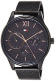  Shop Authentic Tommy Hilfiger Damon Quartz Black Dial Black Mesh Bracelet Watch for Men - 1791420 - Luxxuri