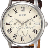  Shop Authentic Guess Wafer Quartz White Dial Brown Leather Strap Watch For Men - W70016G2 - Luxxuri