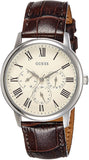  Shop Authentic Guess Wafer Quartz White Dial Brown Leather Strap Watch For Men - W70016G2 - Luxxuri