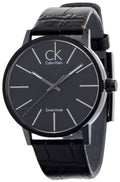  Shop Authentic Calvin Klein Post Minimal Black Dial Black Leather Strap Watch for Men - K7621401 - Luxxuri