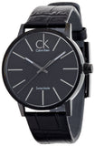  Shop Authentic Calvin Klein Post Minimal Black Dial Black Leather Strap Watch for Men - K7621401 - Luxxuri