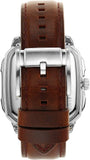  Shop Authentic Fossil Inscription Automatic Skeleton Blue Dial Brown Leather Strap Watch for Men - BQ2571 - Luxxuri