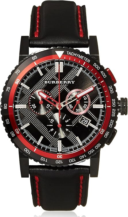  Shop Authentic Burberry City Chronograph Black Dial Black Leather Strap Watch for Men - BU9803 - Luxxuri