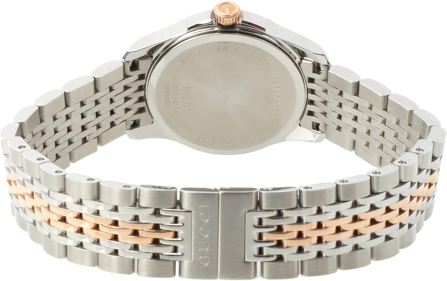  Shop Authentic Gucci G Timeless Diamonds Mother of Pearl Dial Two Tone Mesh Bracelet Watch For Women - YA126514 - Luxxuri