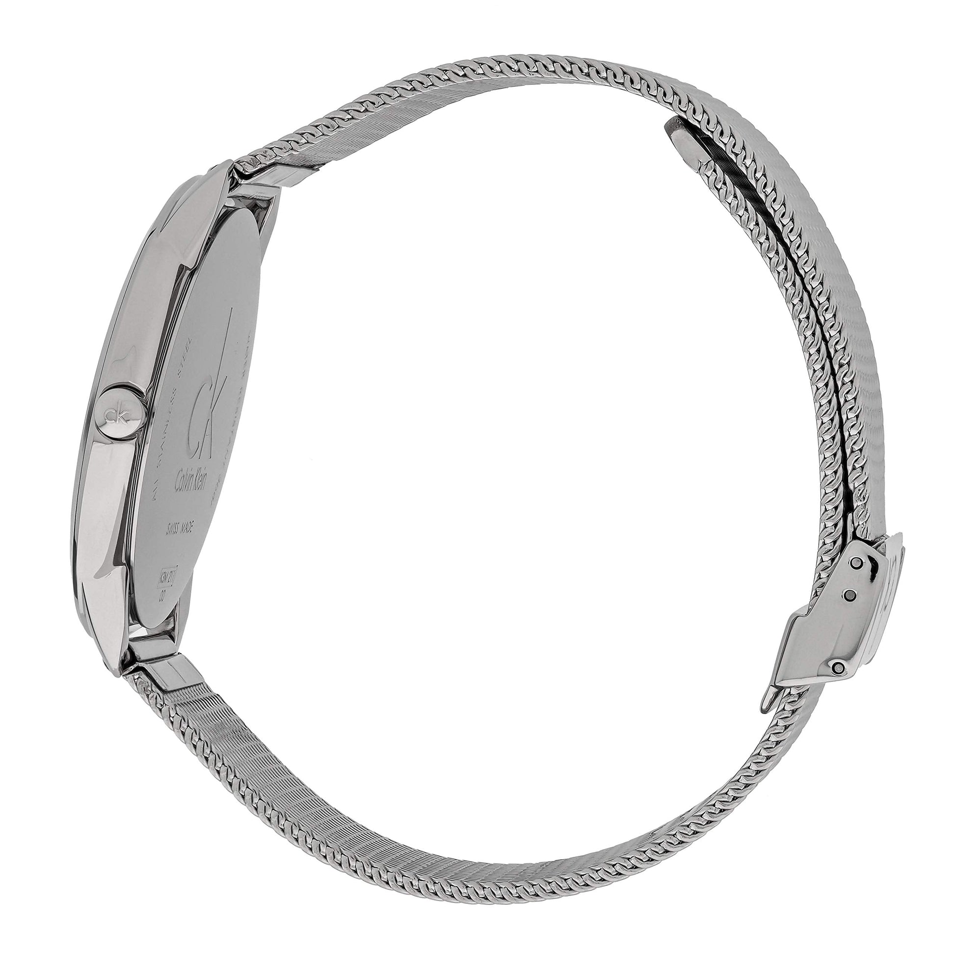  Shop Authentic Calvin Klein Minimal Blue Dial Silver Mesh Bracelet Watch for Men - K3M2112N - Luxxuri