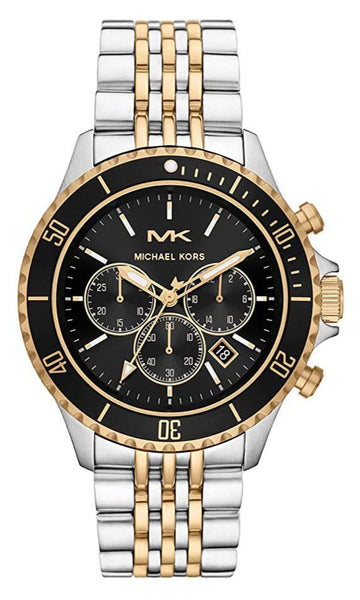  Shop Authentic Michael Kors Bayville Chronograph Black Dial Two Tone Steel Strap Watch For Women - MK8872 - Luxxuri