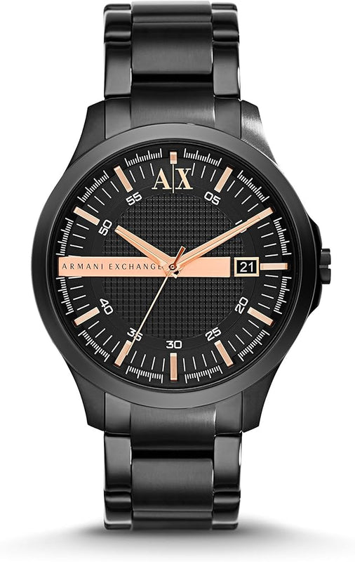  Shop Authentic Armani Exchange Hampton Chronograph Black Dial Black Steel Strap Watch For Men - AX2150 - Luxxuri