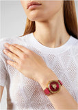  Shop Authentic Versace Palazzo Empire Greca Red Dial Red Leather Strap Watch for Women - VEDV00319 - Luxxuri