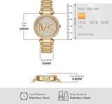  Shop Authentic Michael Kors Parker Analog Crystals Gold Dial Gold Steel Strap Watch For Women - MK7283 - Luxxuri