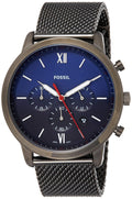  Shop Authentic Fossil Neutra Chronograph Blue Dial Silver Mesh Bracelet Watch for Men - FS5383 - Luxxuri