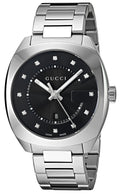  Shop Authentic Gucci GG2570 Diamonds Black Dial Silver Steel Strap Watch For Women - YA142404 - Luxxuri