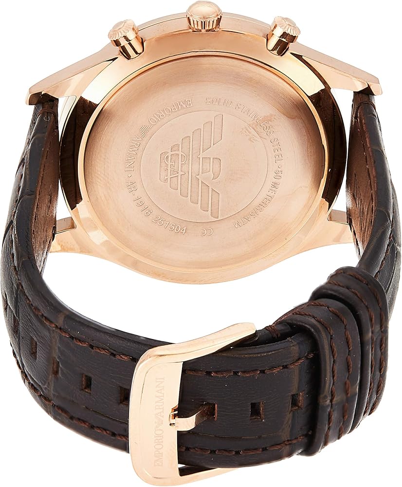  Shop Authentic Emporio Armani Beta Chronograph White Dial Brown Leather Strap Watch For Men - AR1916 - Luxxuri