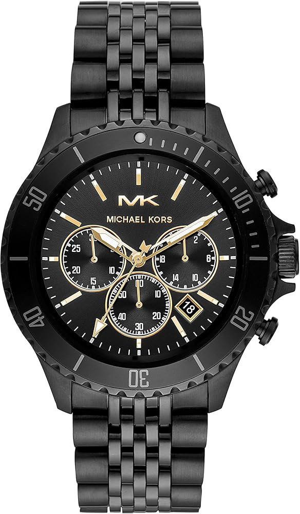  Shop Authentic Michael Kors Bayville Chronograph Black Dial Black Steel Strap Watch For Men - MK8750 - Luxxuri
