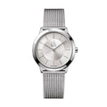  Shop Authentic Calvin Klein Minimal White Dial Silver Mesh Bracelet Watch for Men - K3M22126 - Luxxuri