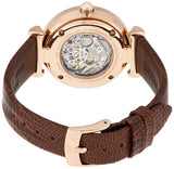  Shop Authentic Emporio Armani Meccanico Skeleton Mother of Pearl Dial Brown Leather Strap Watch For Women - AR1993 - Luxxuri
