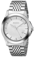 Gucci G Timeless Silver Dial Silver Steel Strap Watch For Men - YA126401