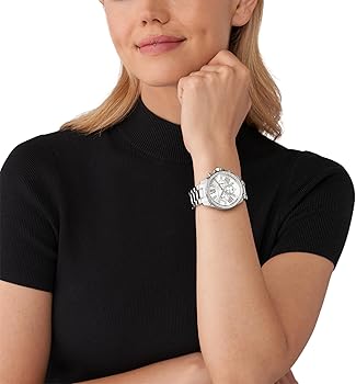  Shop Authentic Michael Kors Wren Chronograph Silver Dial Silver Steel Strap Watch for Women - MK7429 - Luxxuri