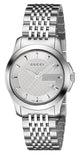  Shop Authentic Gucci G Timeless Silver Dial Silver Steel Strap Watch For Women - YA126501 - Luxxuri