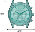 Shop Authentic Michael Kors Lexington Chronograph Turquoise Dial Turquoise Steel Strap Watch For Men - MK8793 - Luxxuri