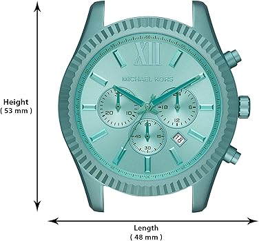  Shop Authentic Michael Kors Lexington Chronograph Turquoise Dial Turquoise Steel Strap Watch For Men - MK8793 - Luxxuri