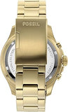  Shop Authentic Fossil FB-03 Chronograph Black Dial Gold Steel Strap Watch for Men - FS5727 - Luxxuri