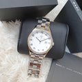 Marc Jacobs Henry Diamonds White Dial Silver Steel Strap Watch for Women - MBM3044