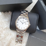  Shop Authentic Marc Jacobs Henry Diamonds White Dial Silver Steel Strap Watch for Women - MBM3044 - Luxxuri