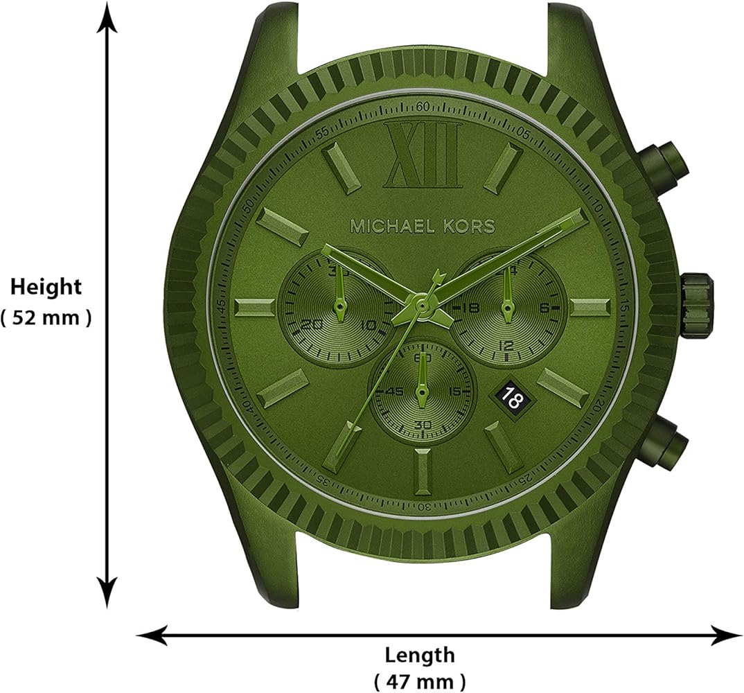  Shop Authentic Michael Kors Lexington Chronograph Green Dial Green Steel Strap Watch For Men - MK8790 - Luxxuri