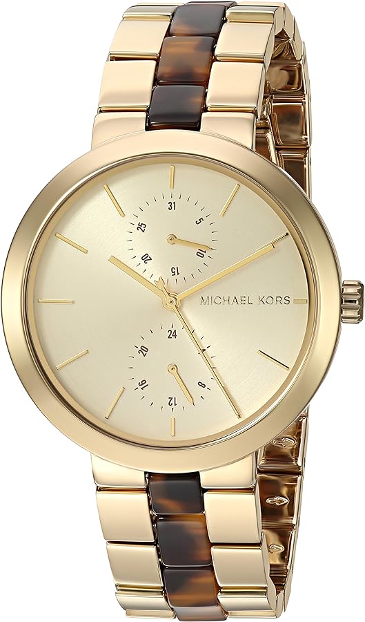  Shop Authentic Michael Kors Garner Multifunction Gold Dial Two Tone Steel Strap Watch For Women - MK6471 - Luxxuri