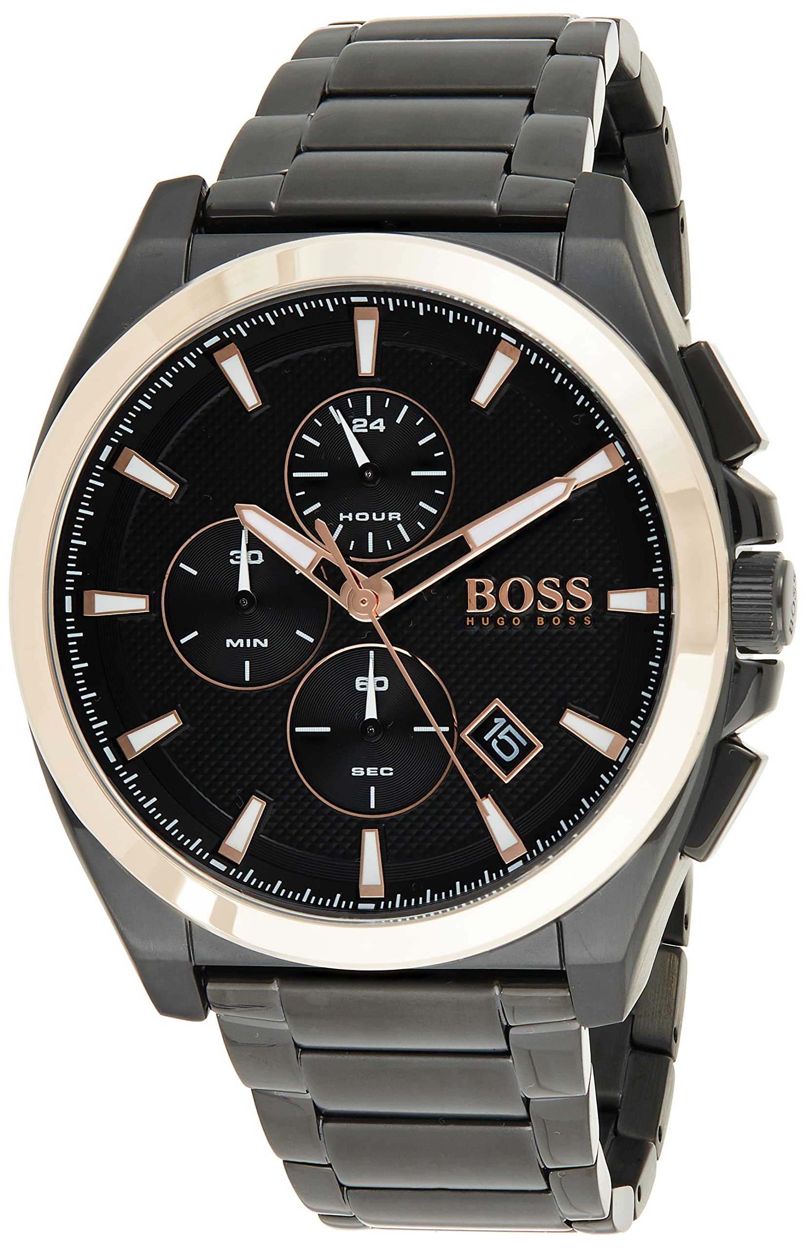  Shop Authentic Hugo Boss Grandmaster Black Dial Black Steel Strap Watch for Men  - 1513885 - Luxxuri