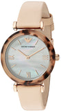  Shop Authentic Emporio Armani Mother of Pearl Dial Beige Leather Strap Watch For Women - AR11004 - Luxxuri