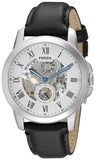  Shop Authentic Fossil Grant Skeleton White Dial Black Leather Strap Watch for Men -  ME3053 - Luxxuri