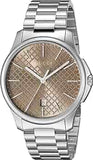  Shop Authentic Gucci G Timeless Quartz Brown Dial Silver Steel Strap Watch for Men - YA126317 - Luxxuri
